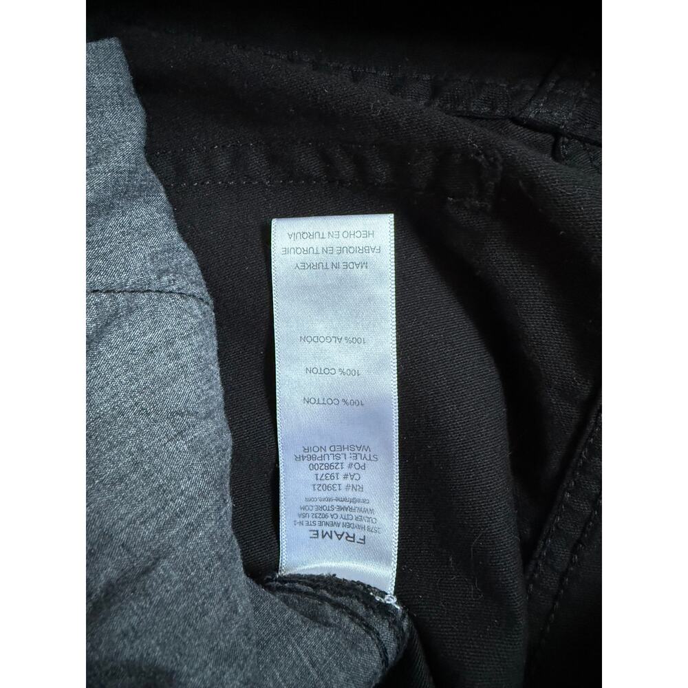 Frame Le Slouch Double Knee Utility Jeans Washed Noir Black Size 27 EUC - Picture 5 of 6